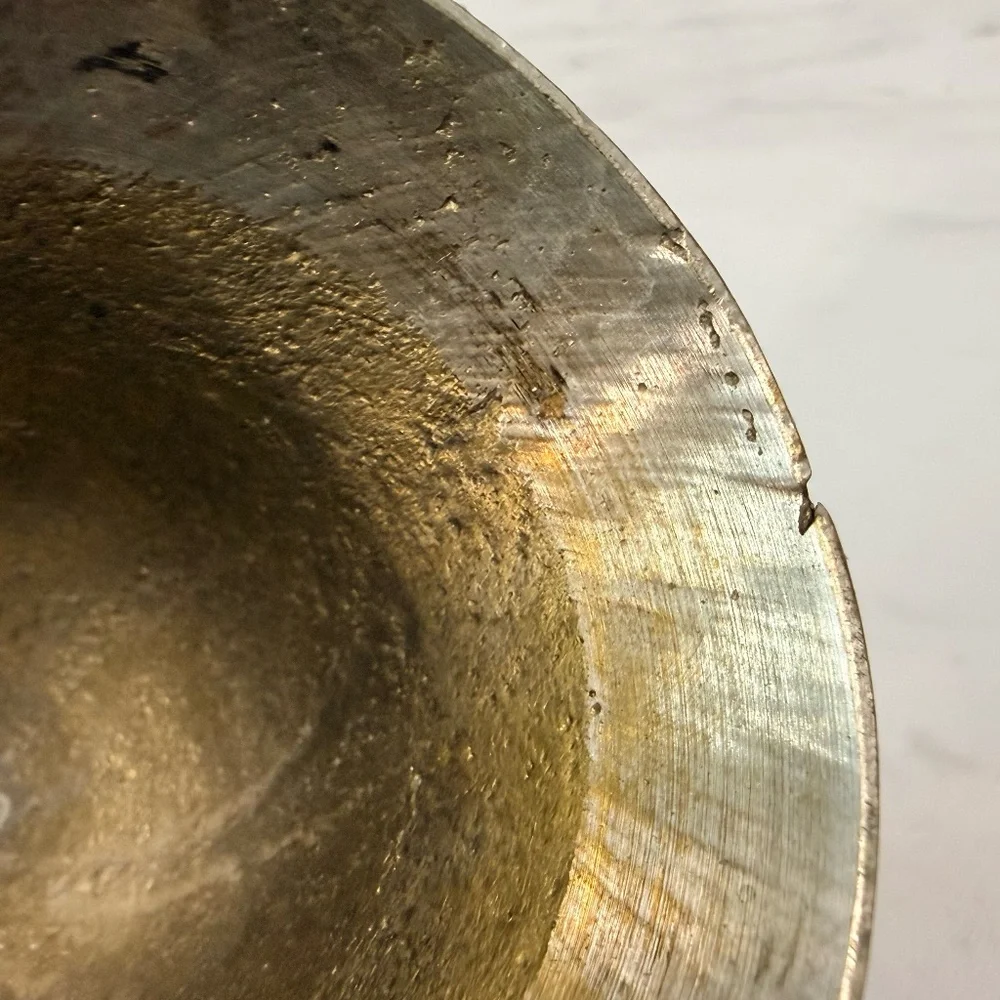 Etched Bell Candle Stick Holder